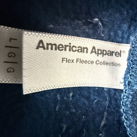 High Altitude Fitness Hoodie Zip Up Blue Flex Fleece American Apparel Large - Picture 3 of 6